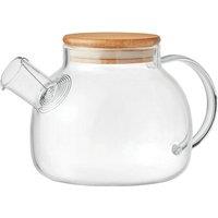 MidOcean Munnar Bamboo 850ml Borosilicate Glass Teapot in Clear