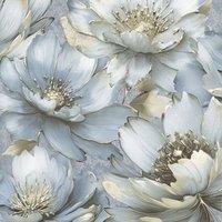 Muriva Aminah Floral Wallpaper in Blue