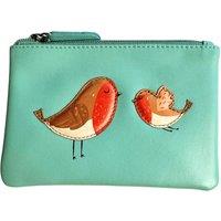 Mala leather Women's Pinky Robins Bird Leather Coin Purse | Size: Small