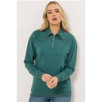 Long Tall Sally Women's Tall Quarter Zip Sweatshirt in Teal | Size: 10