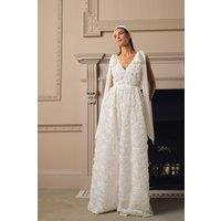 Coast Women's Sleeveless Tie Shoulder Embellished Wedding Dress in Ivory | Size: 10