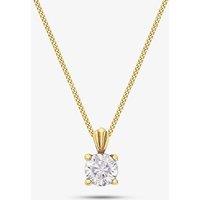 T.H.Baker Women's 9ct Yellow Gold Cubic Zirconia Necklace 1.68.5302 | Size: 18 inches
