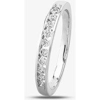 T.H.Baker Women's 9ct White Gold 0.25ct Diamond Channel Set Half Eternity Ring TH0103248 R in Silver