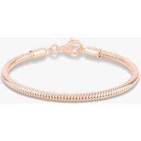 Rosa Lea Women's Snake Chain Charm Bracelet AM-2THB013506 in Rose Gold | Size: 18 inches