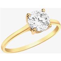 T.H.Baker Women's 9ct Yellow Gold Cubic Zirconia Solitaire Ring 1.84.8269 Q