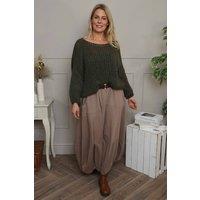 Kit and Kaboodal Women's Georgetta Belted Cotton Skirt Mocha in Light Brown