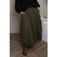 Kit and Kaboodal Women's Georgetta Belted Cotton Skirt Khaki