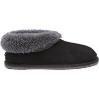 Celtic & Co Men's British Shearling Bootee Slippers in Black | Size: 7