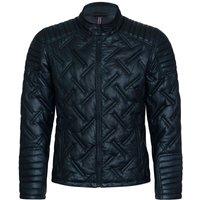 Infinity Leather Men's Leather Quilted Biker Jacket - Manaus in Black | Size: 5XL