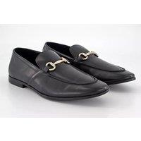 Thomas Blunt Men's Men's Smart Slip-On Horsebit Loafers - Formal & Casual Wear in Black | Size: 9