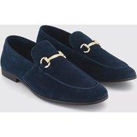 Thomas Blunt Men's Men's Smart Slip-On Horsebit Loafers - Formal & Casual Wear in Navy | Size: 11