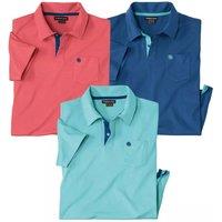 Atlas for Men Men's Plain Polo Shirt (Pack of 3) | Size: Medium