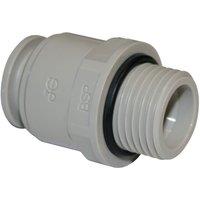 John Guest Acetal Straight Adaptor 15mm x 12_ BSP (Pack of 10) CM011514S in Grey