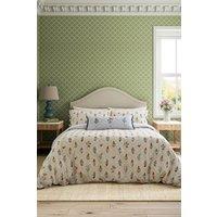 Sanderson 'Spring Meadow' Cotton Duvet Cover Set in Cream | Size: Single