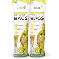 ECOBAG NOT ALL BAGS ARE EQUAL 40 Pack Lemon Scented Bin Liner - 20L - 24 Microns (420 x 760mm) in White