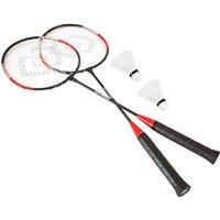 Hy-Pro 2 Person Badminton Set, Shuttlecocks & Carry Case in Black | Size: Junior
