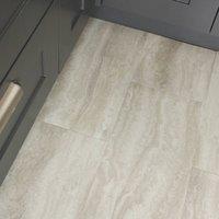 FloorPops Urban Self Adhesive Vinyl Floor Tiles Pack of 6 (1.12sqm) in Light Grey | Size: 305mm x 609.6mm