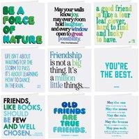 Quotable Friendship Quotes Greetings Cards 9 Multipack Assorted in Teal | Size: 9 Pack