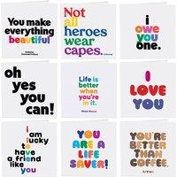 Quotable Friendship Quotes Greetings Cards 9 Multipack Assorted | Size: 9 Pack