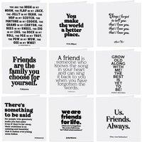 Quotable Friendship Quotes Greetings Cards 9 Multipack Assorted | Size: 9 Pack