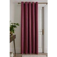 Fusion 'Strata' Dim out woven Eyelet Single Panel Door Curtain in Wine | Size: 168 cm width x 214 cm drop