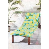Catherine Lansfield 'Lemons' Cotton Beach Sun Lounger Towel in Aqua