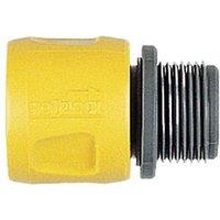 Hozelock Flat & Spiral Hose Adaptor in Yellow