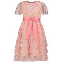 HOLLY HASTIE Girl's Cinderella Sugar Pink & Gold Star Tulle Girls Party Dress | Size: 3-4 Years