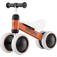Gymax Baby Balance Bike No Pedal Infant 4 Wheels Bicycle Ride On Saddle Seat in Orange