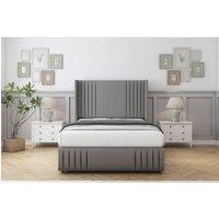 Comfort Beds Elise Dumfries Divan Base No Drawers - 54 Wingback-Footboard in Light Grey | Size: Super King