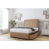 Comfort Beds Anna Dumfries Divan Base 4 Drawers - 26 Headboard-Footboard in Light Brown | Size: Super King