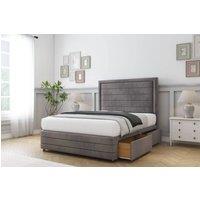 Comfort Beds Anna Naples Divan Base 2 Drawers - 54 Headboard-Footboard in Grey | Size: Super King