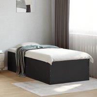 Berkfield Home Bed Frame without Mattress Black 75x190 cm Small Single
