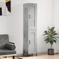 Berkfield Home Highboard Concrete Grey 34.5x34x180 cm Engineered Wood