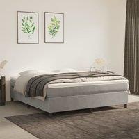Berkfield Home Bed Frame without Mattress Light Grey Super King Velvet (UK/IE/FI/NO only)