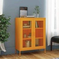 Berkfield Home Storage Cabinet Mustard Yellow 80x35x101.5 cm Steel
