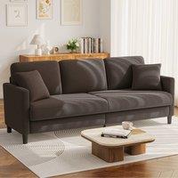 Dprodo Modern 210CM Teddy 3-Seater Sofa in Brown