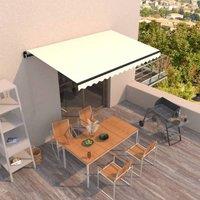 Berkfield Home Manual Retractable Awning 400x350 cm Cream in Beige