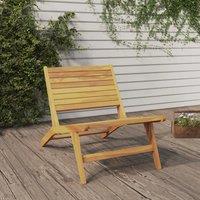 Berkfield Home Garden Chair Solid Wood Teak in Brown