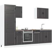 Berkfield Home 7 Piece Kitchen Cabinet Set Kalmar Black Engineered Wood