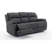 FURNITURE ONE 3 Seater Recliner Sofa, Manual Recliner Sofa 105 - 135 Degrees Recliner in Dark Grey | Size: 1 Pack