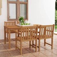 Berkfield Home 5 Piece Garden Dining Set Solid Teak Wood in Brown