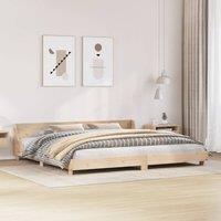 Berkfield Home Bed Frame without Mattress 200x200 cm Solid Wood Pine in Brown