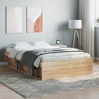 Berkfield Home Bed Frame Sonoma Oak 120x200 cm in Brown