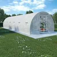Berkfield Home Greenhouse 27m≤ 900x300x200 cm in White | Size: 900 x 300 x 200 cm
