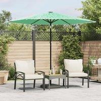 Berkfield Home Garden Parasol with Steel Pole Green 268x268x226 cm | Size: 268 x 268 x 226 cm