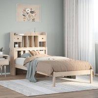Berkfield Home Bookcase Bed without Mattress 90x190 cm Single Solid Wood Pine in Brown