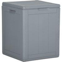 Berkfield Home Garden Storage Box 90L Grey PP Rattan
