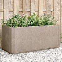 Berkfield Home Garden Planter Light Brown 80x36x35 cm PP | Size: 80 x 36 x 35 cm