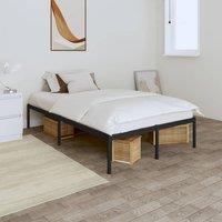 Berkfield Home Metal Bed Frame Black 120x190 cm Small Double